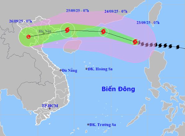 Theo dự báo, khi vào đất liền Việt Nam bão Ragasa gây thời tiết cực đoan, dông lốc nguy hiểm.